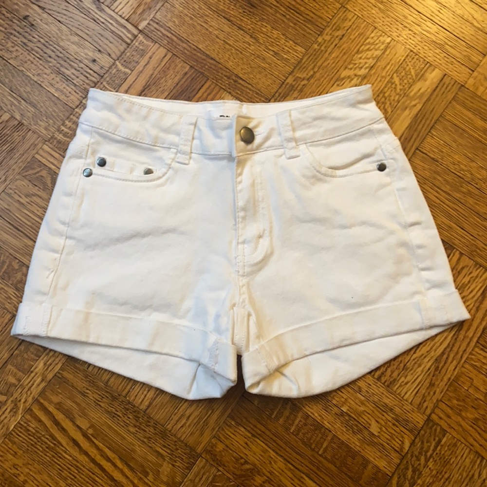 White Denim Shorts